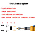 VOLARE Rear Shock Mounting Hardware, M10x22mm, IGUS DU Bushing
