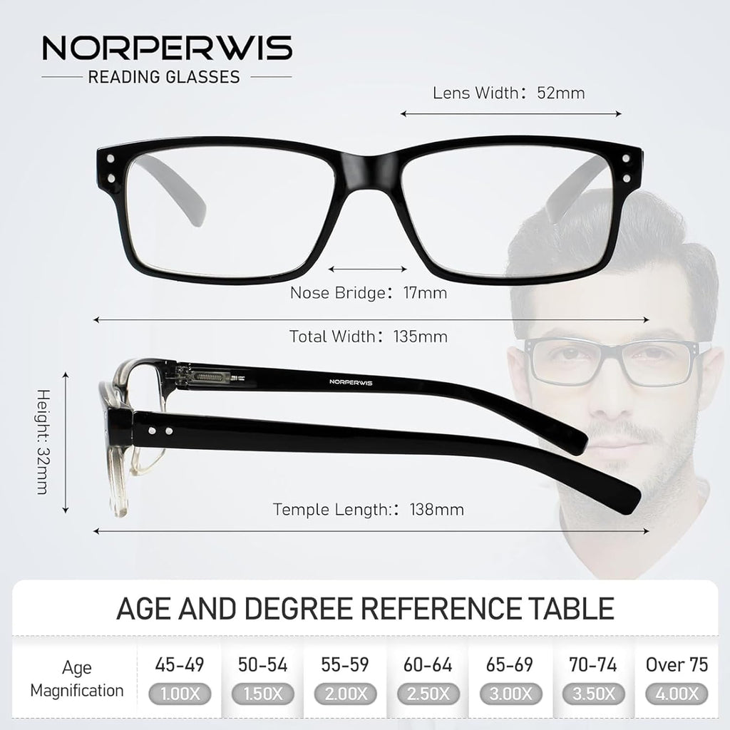 Reading Glasses 5 Pairs Quality Readers Spring Hinge Glasses for Reading for Men and Women (5BLACK, 2.75)