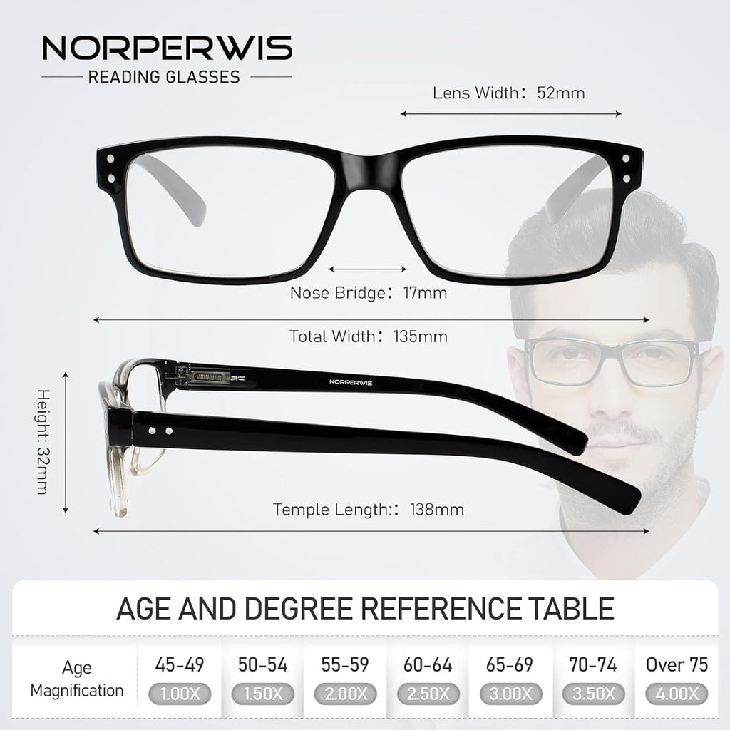 Reading Glasses 5 Pairs Quality Readers Spring Hinge Glasses for Reading for Men and Women (5BLACK, 1.25)