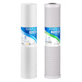 PUREPLUS 20"x4.5" Whole House Water Filter Kit, Sediment & Carbon, 1 Pack