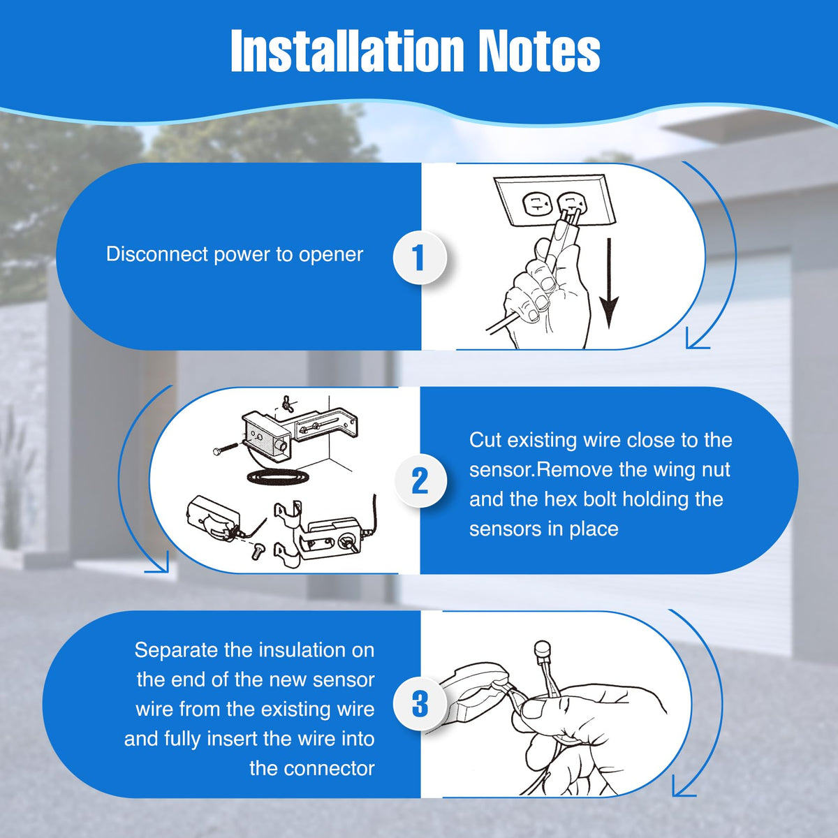 41A4373A Garage Door Safety Sensor with Bracket