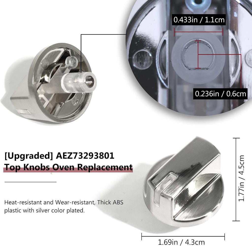 AEZ73293801 Stove Knob Gas Oven Range Control Knob Assembly (5PCS)