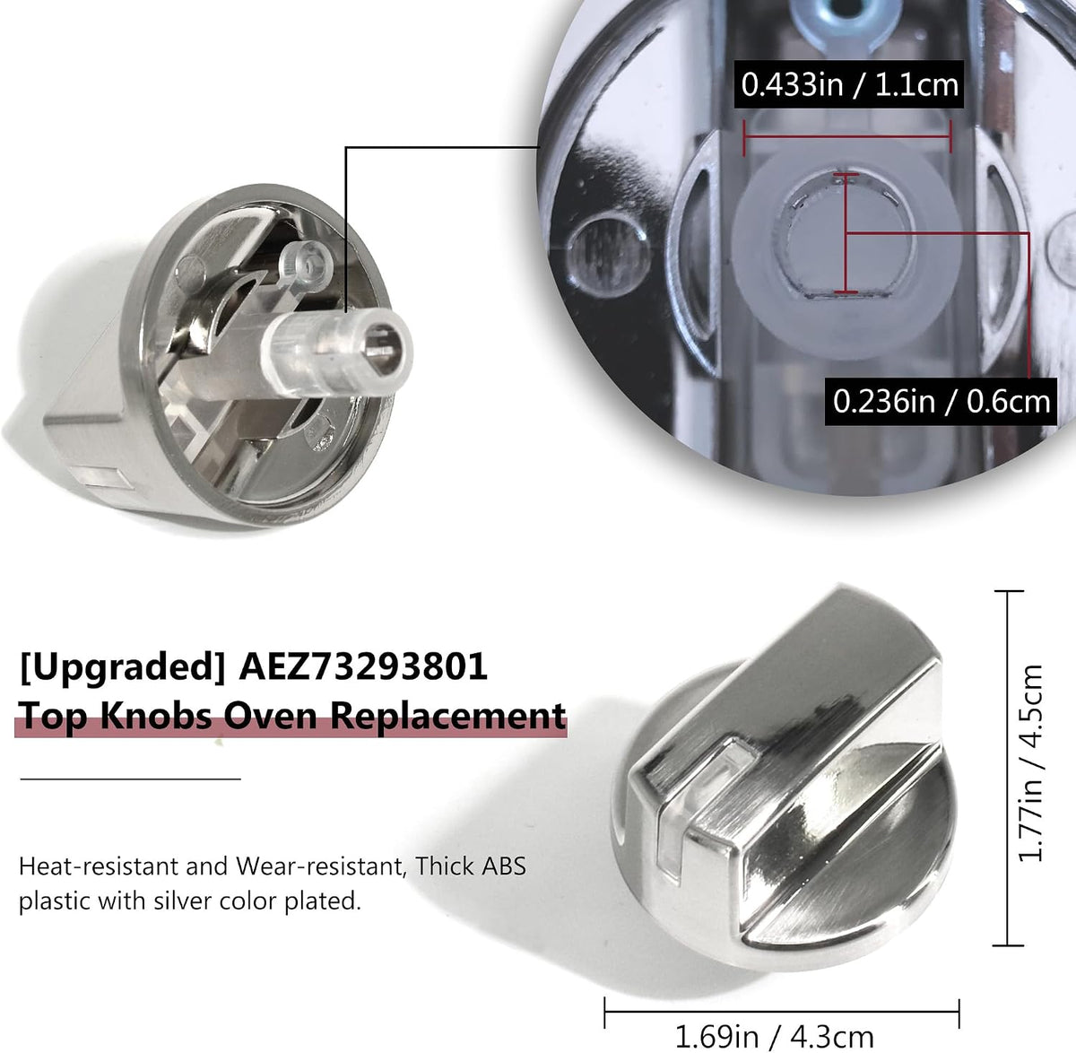 AEZ73293801 Stove Knob Gas Oven Range Control Knob Assembly (5PCS)