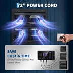 16 Inch EC Motor Shutter Exhaust Fan with Touchscreen Controller