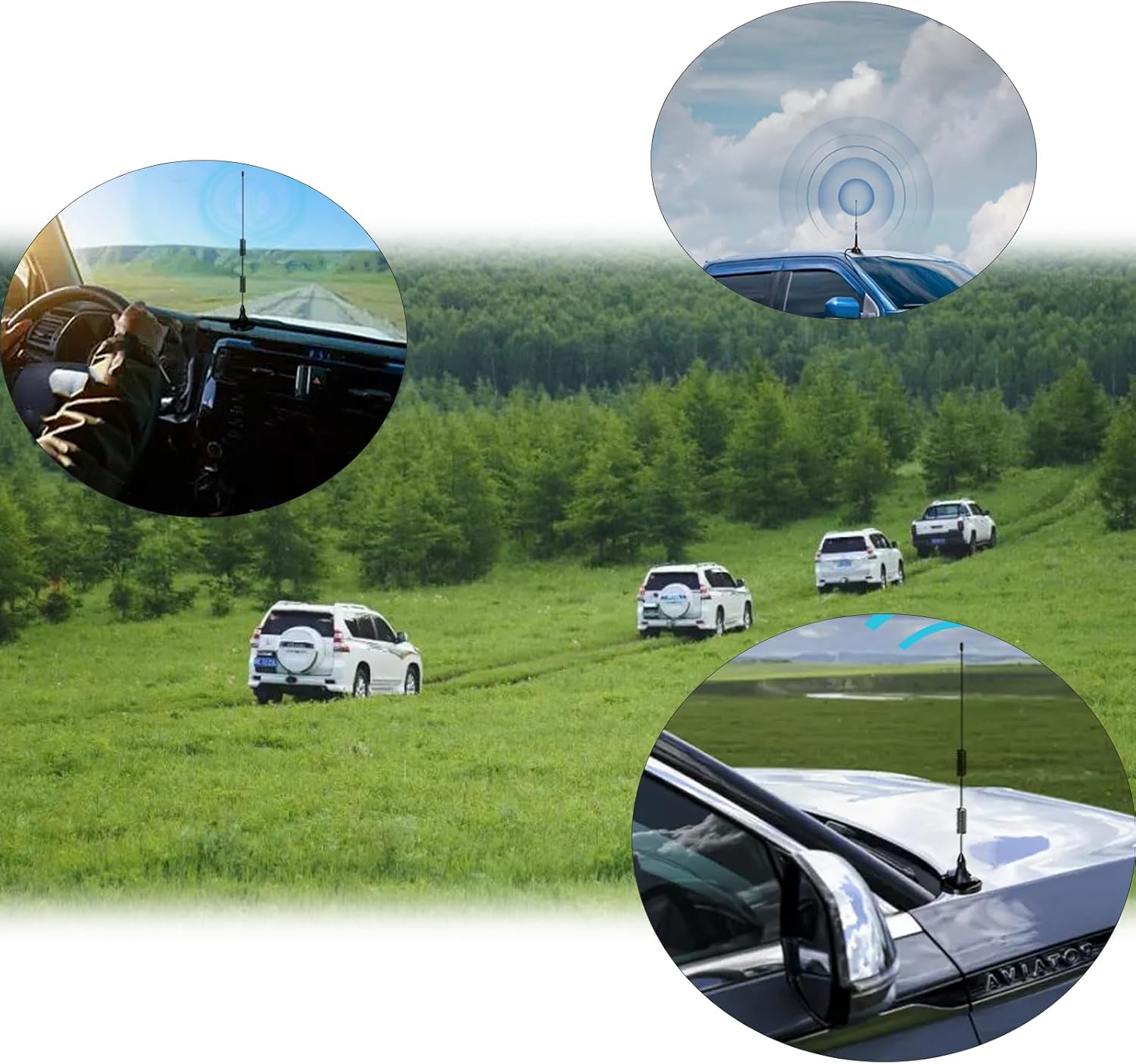 Police Scanner Antenna for Home, 25-1300MHz VHF UHF GMRS FM, 2m 70cm Mobile Ham Radio Antennas with Magnetic Base/BNC