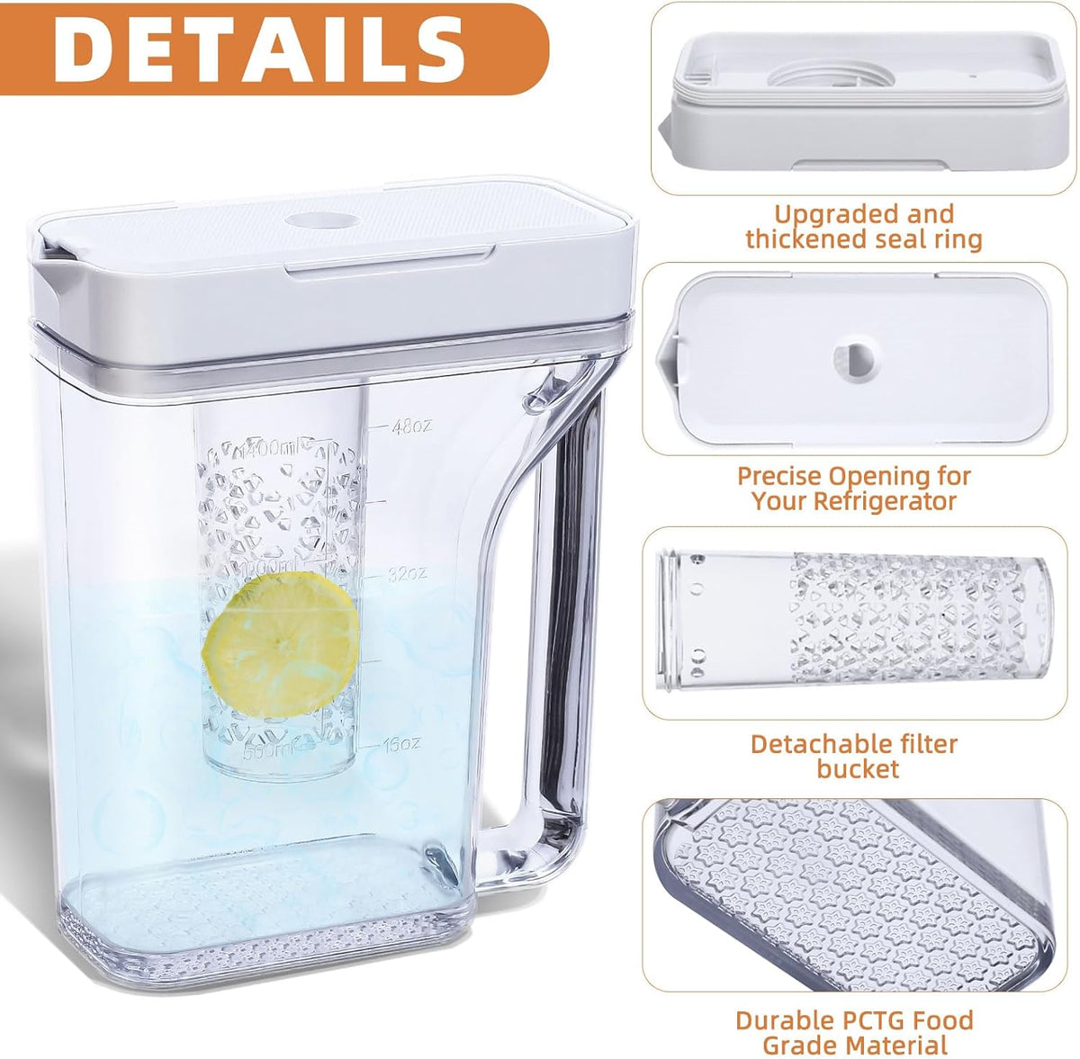DA97-20587B Refrigerator Water Pitcher for Samsung RF28T5021SR RF28T5021SG