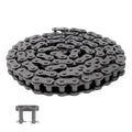 100H Heavy Duty Roller Chain 10 Feet with Connectors Carbon Steel Chain