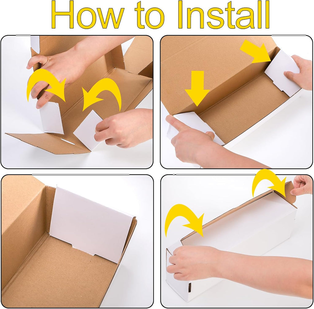12 Pack 800-Count Trading Card Storage Box, Cardboard Storage Boxes for Baseball, Sports, Football, Basketball Cards