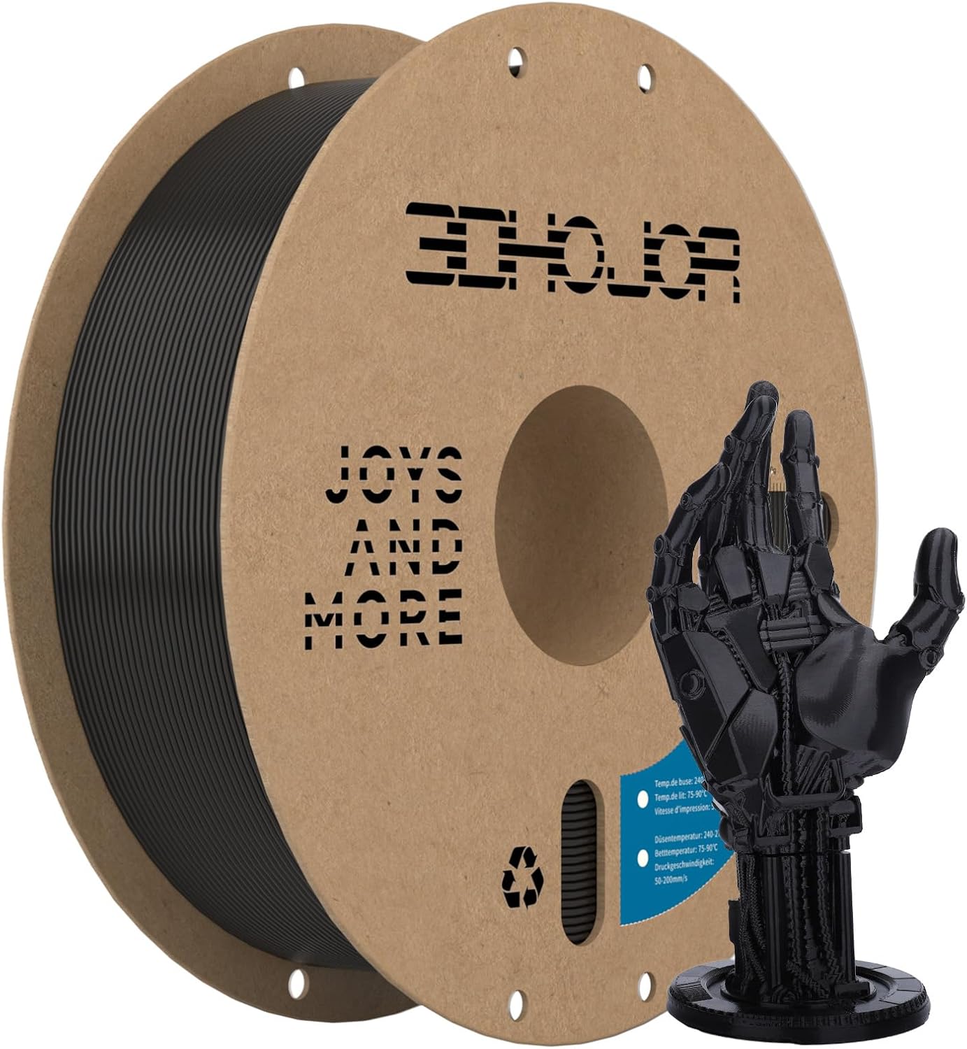 Update Basic PETG Filament 1.75mm, PETG 3D Printer Filament, 2.2 LBS (1KG) Cardboard Spool, Fit Most FDM 3D Printer