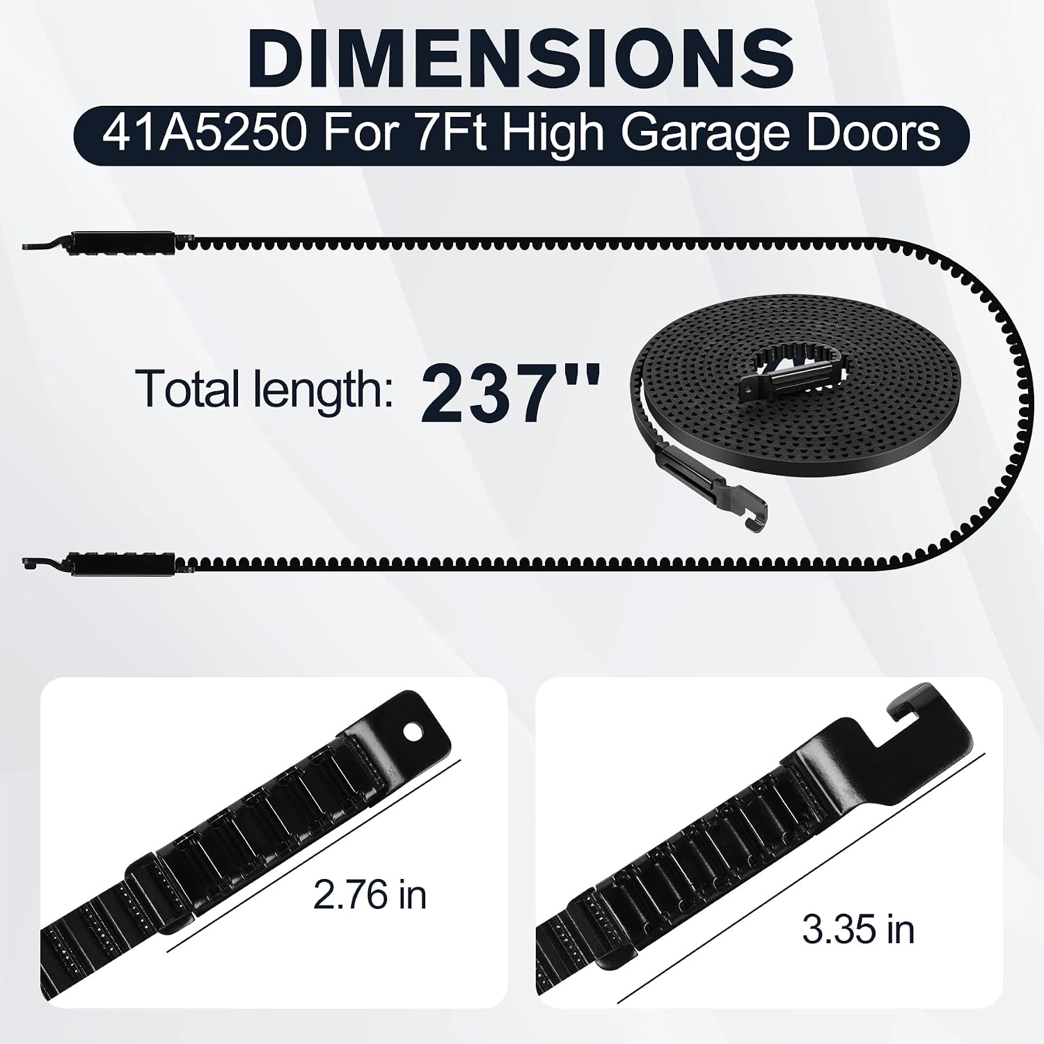 41A5250 Garage Door Opener Belt 237" - for 7FT High Garage Doors
