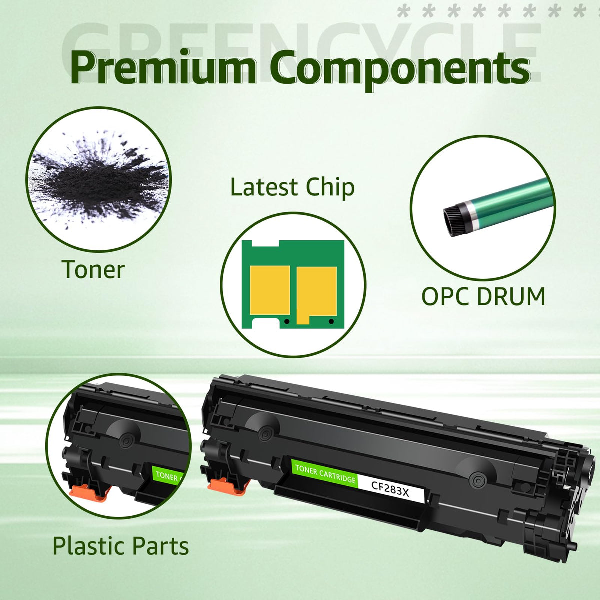 83X Black Toner Cartridge Compatible Replacement for HP CF283X
