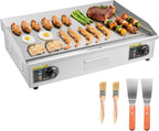 Commercial Electric Griddle, 30" No Plug, Countertop Flat Top Griddle
