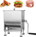 Hakka Manual Meat Mixer 15lb/7.5L, 10L Stainless Steel Updated Commerial Food Mixer for Meat and Seasonings, Sausage