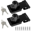 2 Pack 2.5 Inch Hasp Locks with Keys, Flat Black