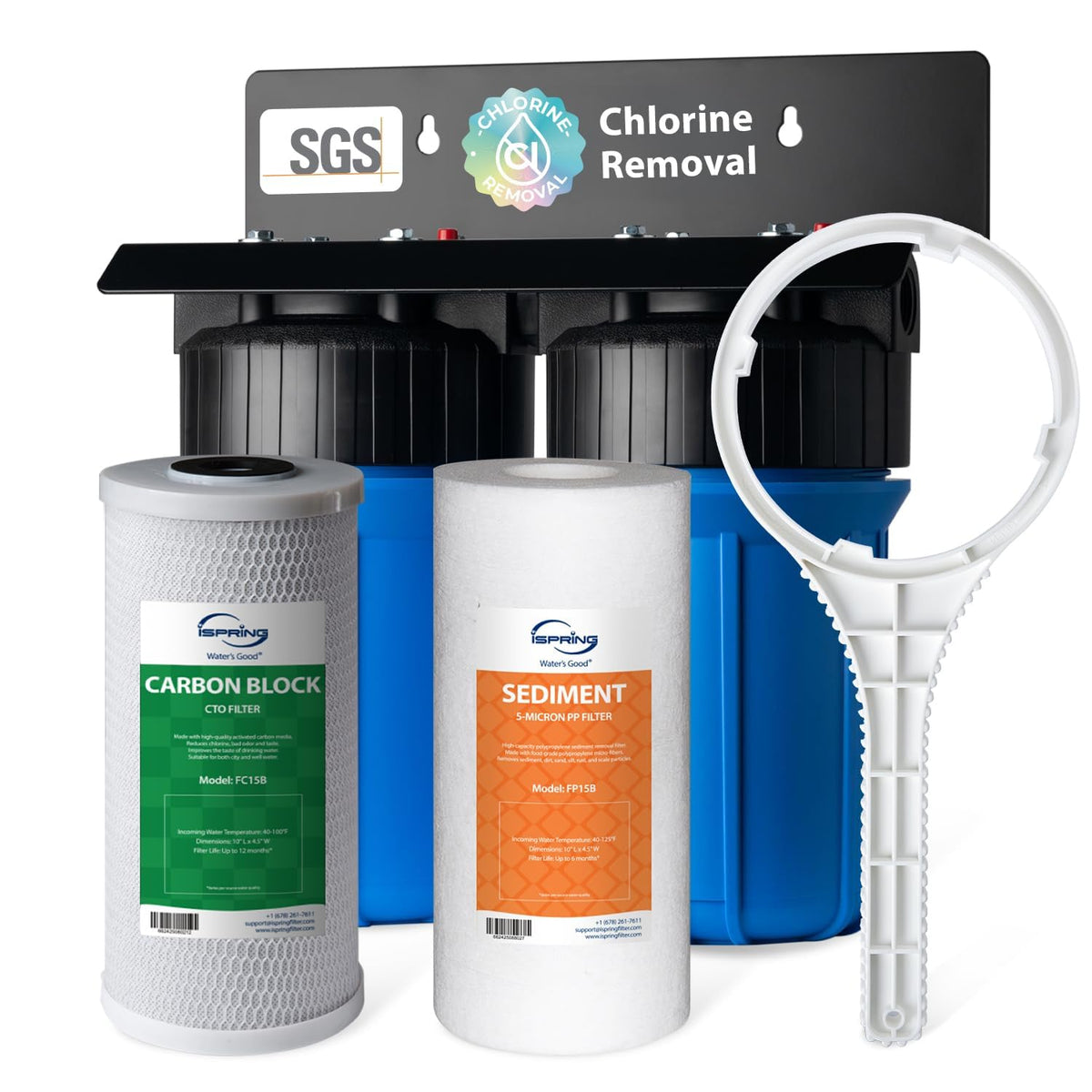 WGB21B 2-Stage Whole House Water Filtration System, 50000 Gallons