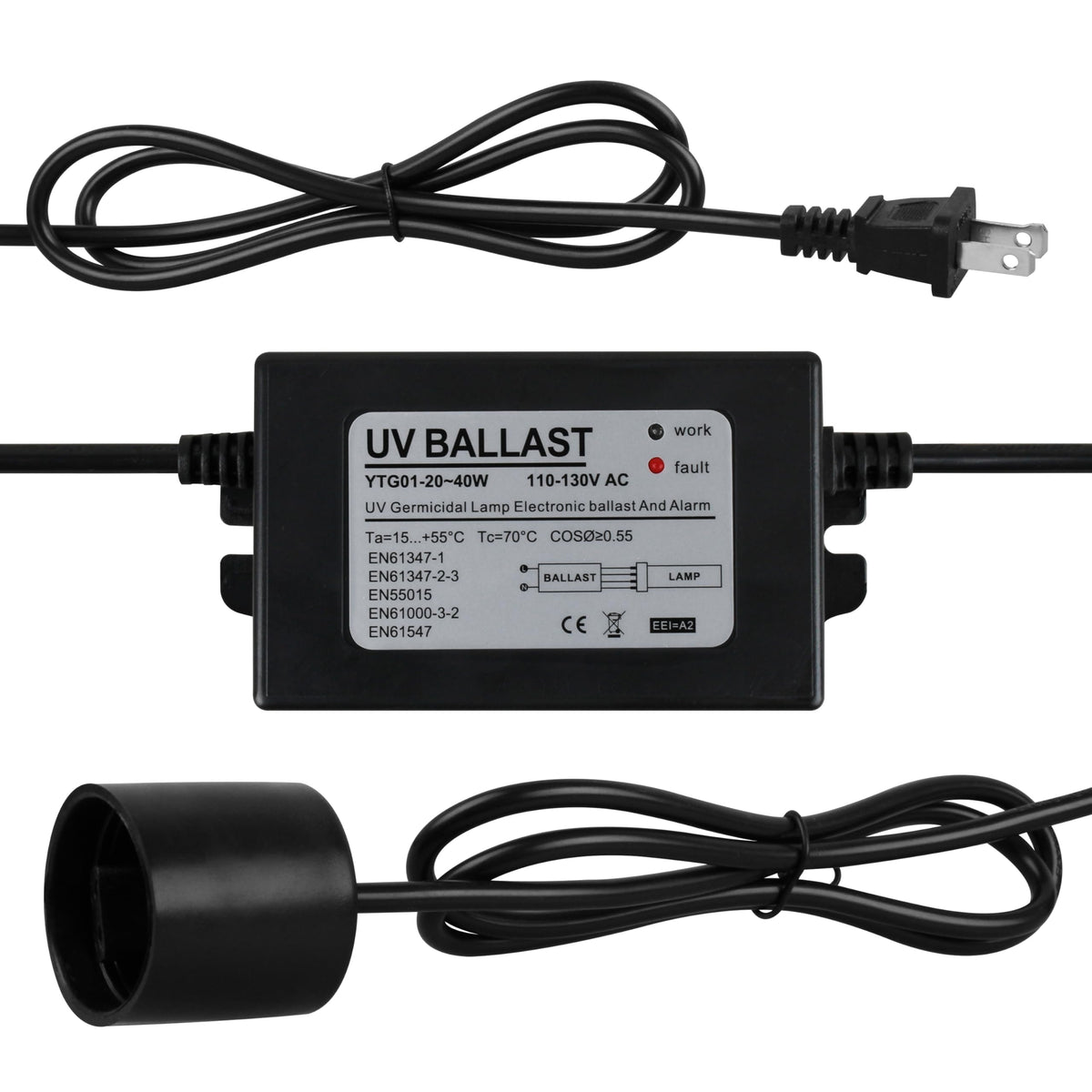 110-130V 20-40W Electronic Ballast for 6/12GPM UV Water Sterilizer