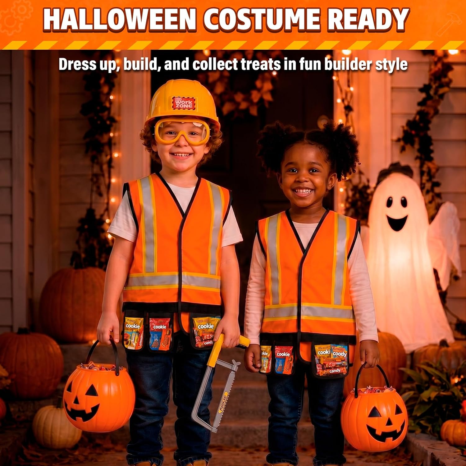 Kids Tool Set, Costumes for Kids, Toddler Dress Up Toys | Toddler Tools with Kids Construction Vest & Hard Hat, Kids'