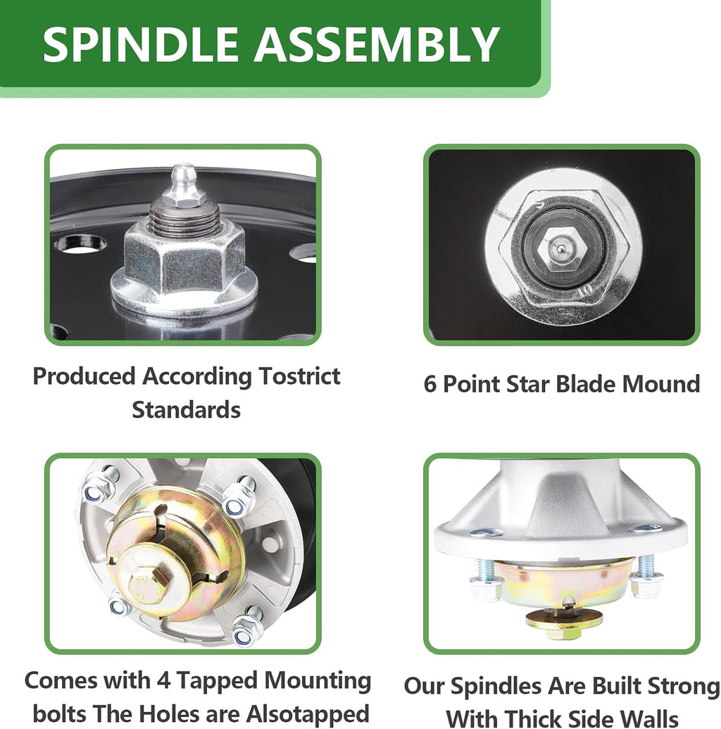 AM121342 AM121229 Deck Spindle Assembly Fit for John Deere 54 48 44 Inch 345 335 325 GT235 LX188 Mower Spindle JD LX178 LX240 GT275 GT245 GT325 Tractor Parts (3 Pack)