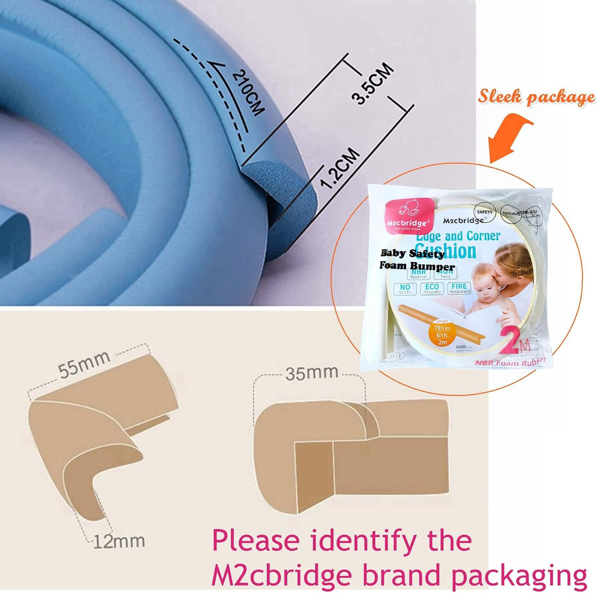 L Shape Furniture Table Edge Protectors Foam 6.5 FT Black