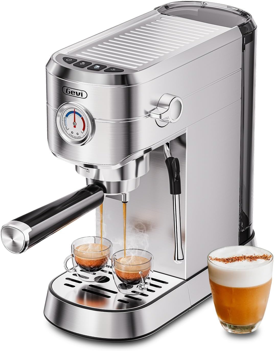 20 Bar Compact Espresso Machine for Home,Latte、Cappuccino Coffee Maker | Removable Water Tank; Include Necessary