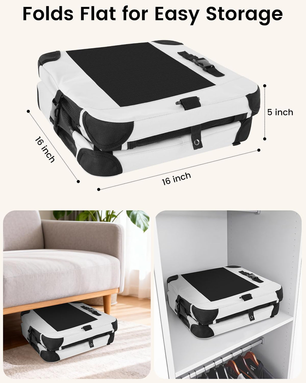 Extra Large Cat Carrier for 2 Cats with Divider, Soft-Sided