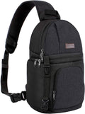 Camera Sling Bag, Photography Shoulder Bag Compact Camera Backpack | DSLR/SLR/Mirrorless Camera, Quick Access, Tripod