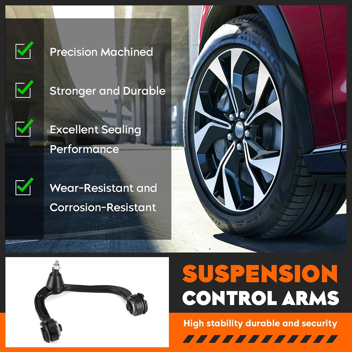 Front Suspension Upper Left Driver Side Control Arms Fit for Ford Expedition 2007-2017,2022, F150 2004-2014(No Raptor; 2004: New Body Style), for Lincoln Mark LT 2006-2008, Navigator 2007-2017