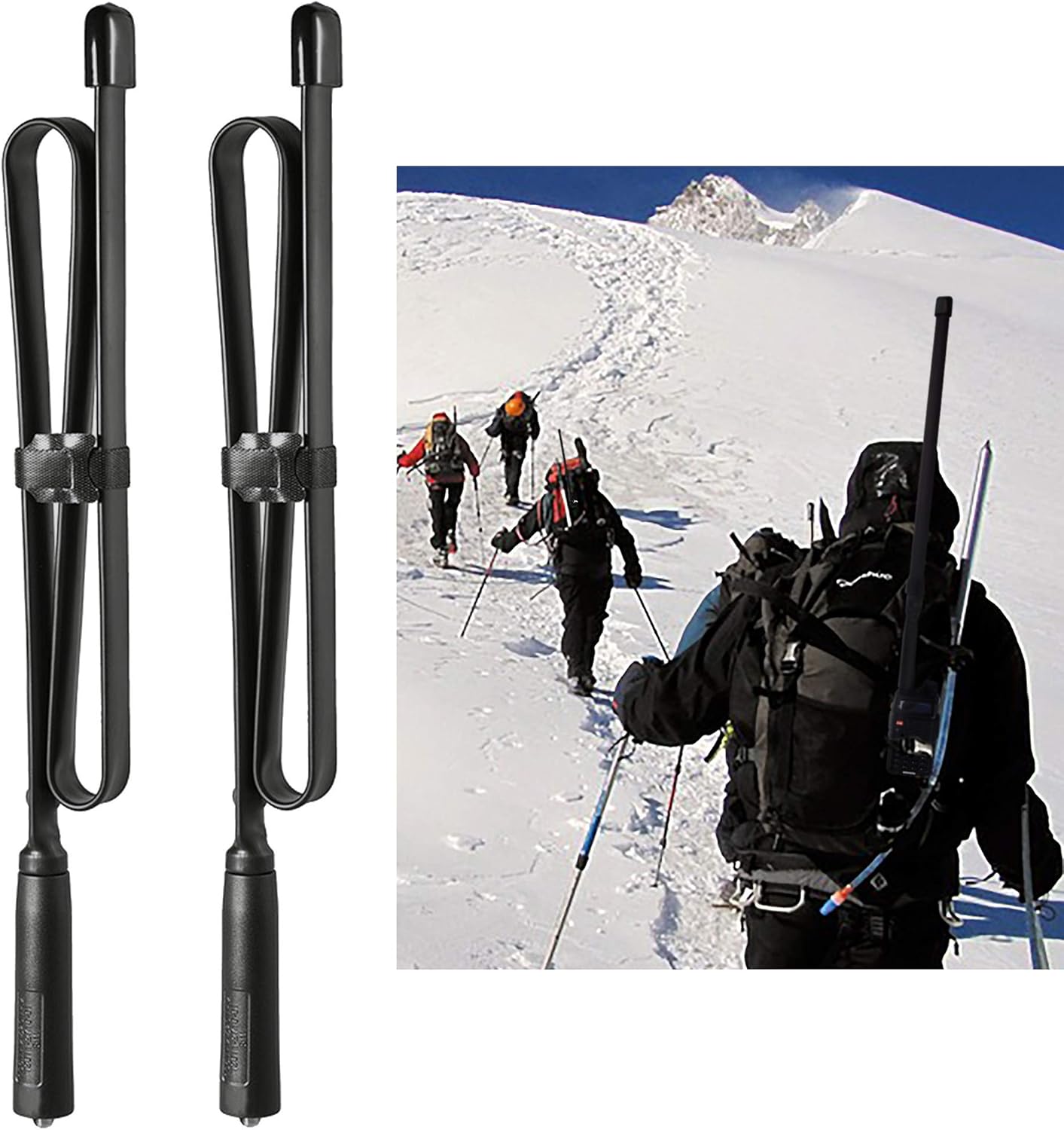 Foldable CS Tactical SMA Female Ham Radio Antenna 2-Pack Dual Band | VHF UHF 136-520MHz 31 inch Antenna for Baofeng