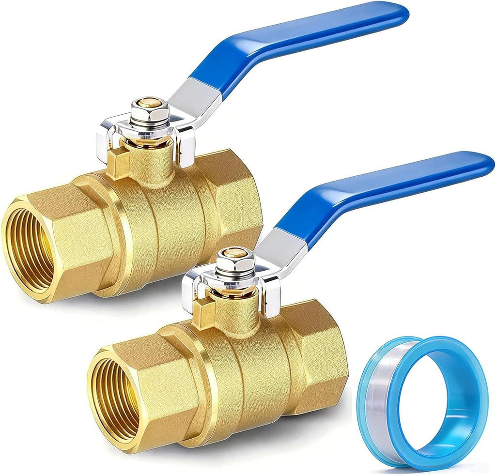 3/4 inch Full Port Brass Ball Valve with Double Female NPT Thread