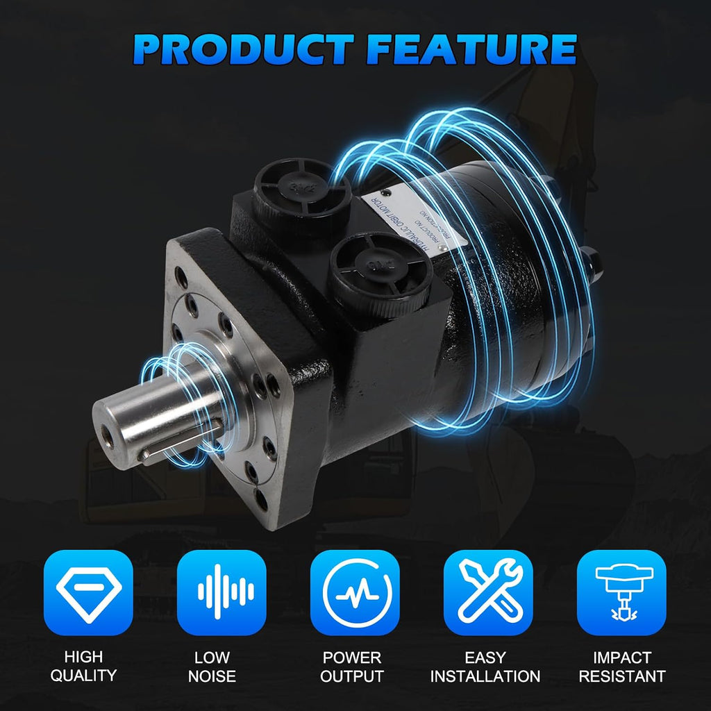 CM004P Hydraulic Motor 4 Bolt Mount Type 0.25" Shaft Keyway