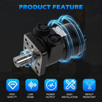 CM004P Hydraulic Motor 4 Bolt Mount Type 0.25" Shaft Keyway