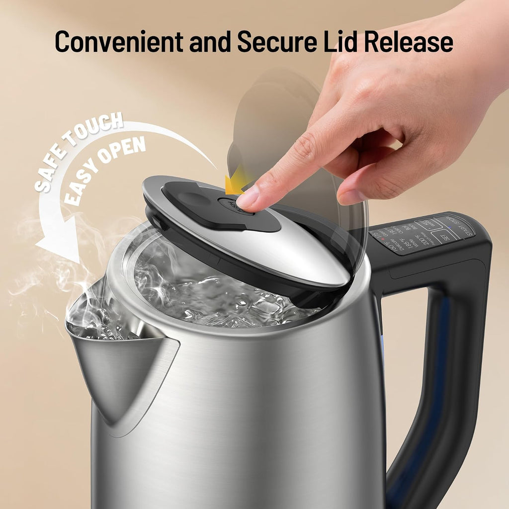 1.7L Electric Tea Kettle, 6 Precise Temperature Presets Stainless Steel Electric Kettle Temperature Control,1500W