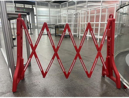 Expandable Mobile Barricade, Folding Traffic Fence with Reflectors Flexible Crowd Control Barriers Guard Easily