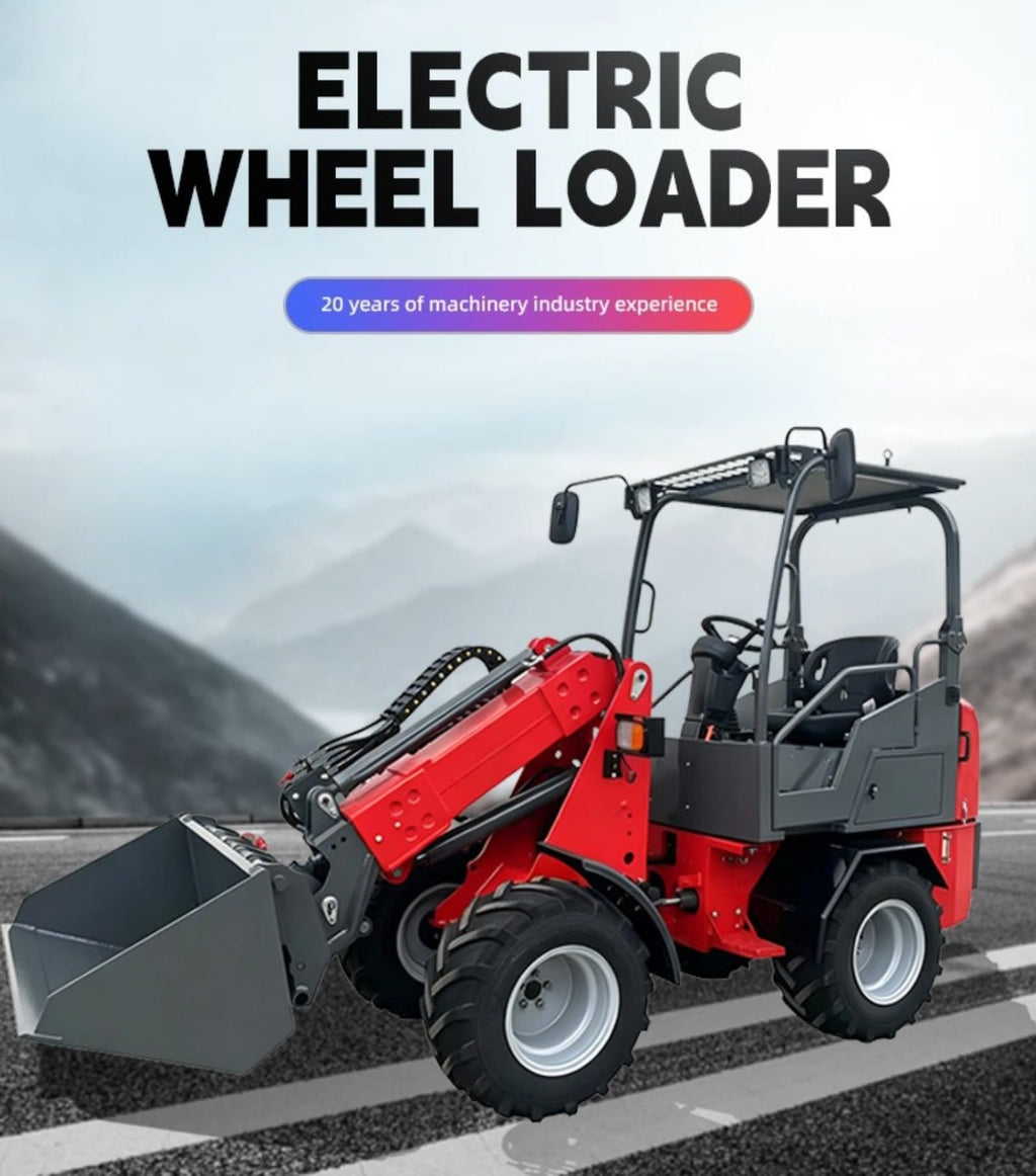 Electric Wheel Loader Compact Front End Electric Loader Articulated Farm Steering Equipment for Construction Garden