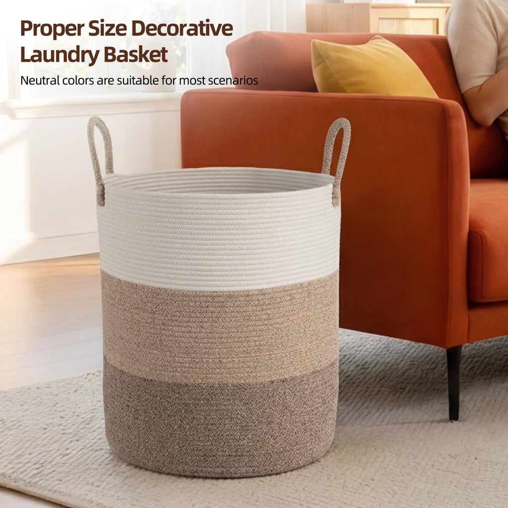 60L Nursery Hamper Laundry Basket Laundry Hamper Gradient Brown