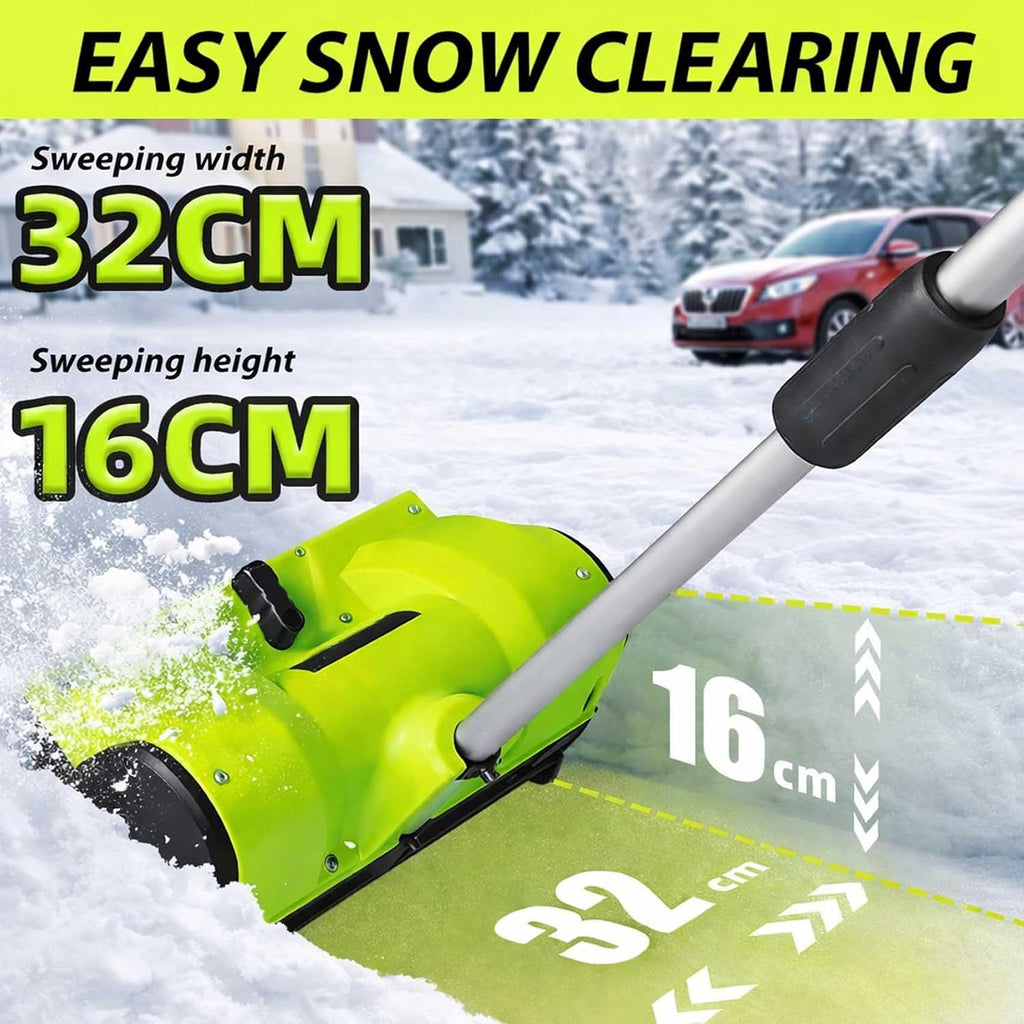 2026 Upgrade Electric Snow Blower Shovel, 20V Cordless Electric Snow Shovel - 16ft Throwing Distance, 12" Width