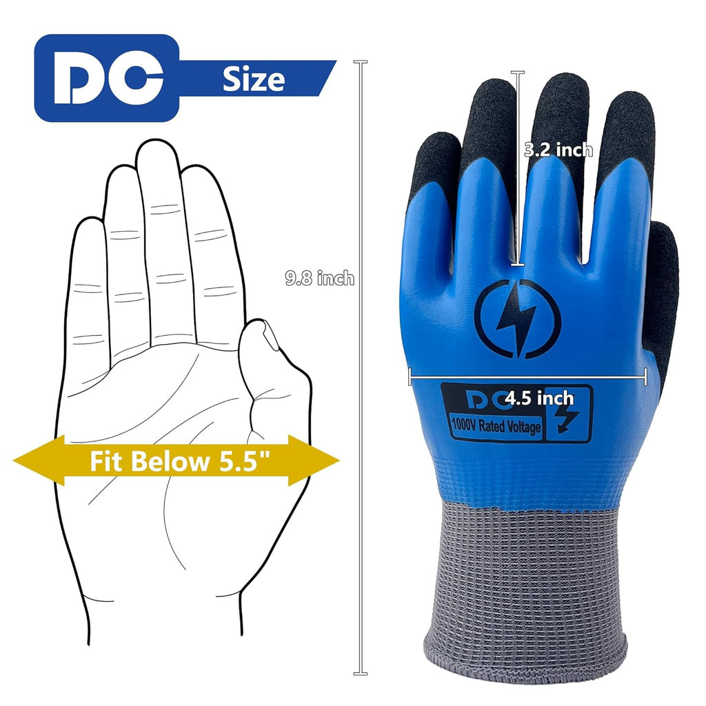 Insulated Electrician Gloves 1000V,ASTM D120 Certified High Voltage Resistant Flame Retardant Work Gloves, Electrical