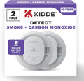 Smoke and Carbon Monoxide Detector, 10-Year Battery Powered, LED Status Lights, 85 dB Alarm, 5-inches, 30CUD10, 2 Pack