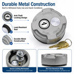 2 PC 2 1/4" Locking Fuel Cap Replace FTA-C02 FTA-N-04 FTA-N6-16