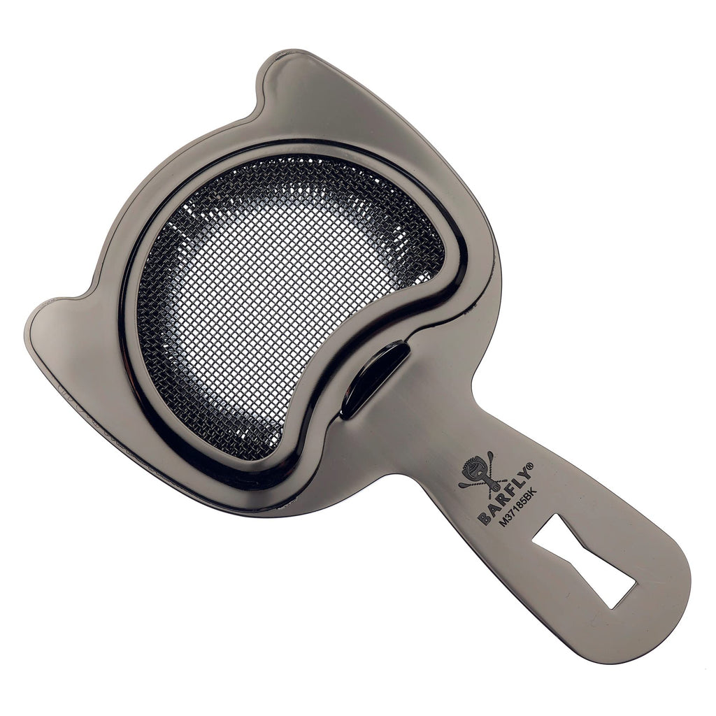 Barfly Fine Mesh Spring Strainer, Black
