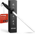 Professional Ceramic Honing Rod, 10 inch Honing Steel, Ceramic Knife Sharpener, 1200 Grit Finish, Ergonomic &
