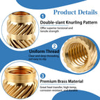 420 Pcs Brass Threaded Inserts for 3D Printing, M2 M2.5 M3 M4 M5 M6