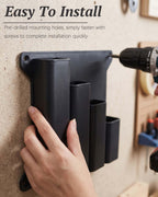 Zip Tie Holder Wall Mount Tool Organizer, Multi Compartment
