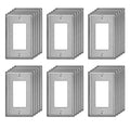 30 Pack BESTTEN Decorator Switch or Receptacle Outlet Metal Wall Plate