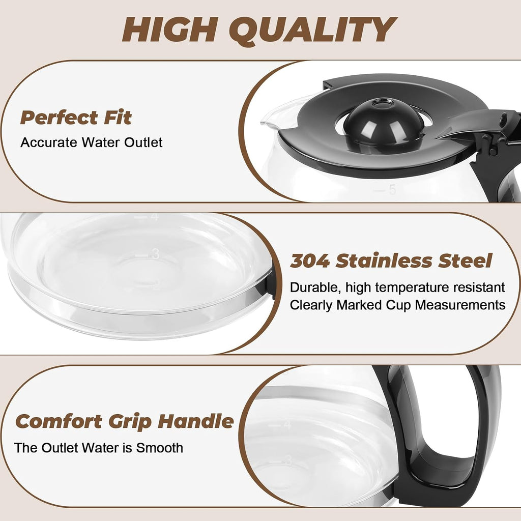 4-Cup Glass Carafe fits for Mr.Coffee,Universal Coffee Pot Machine