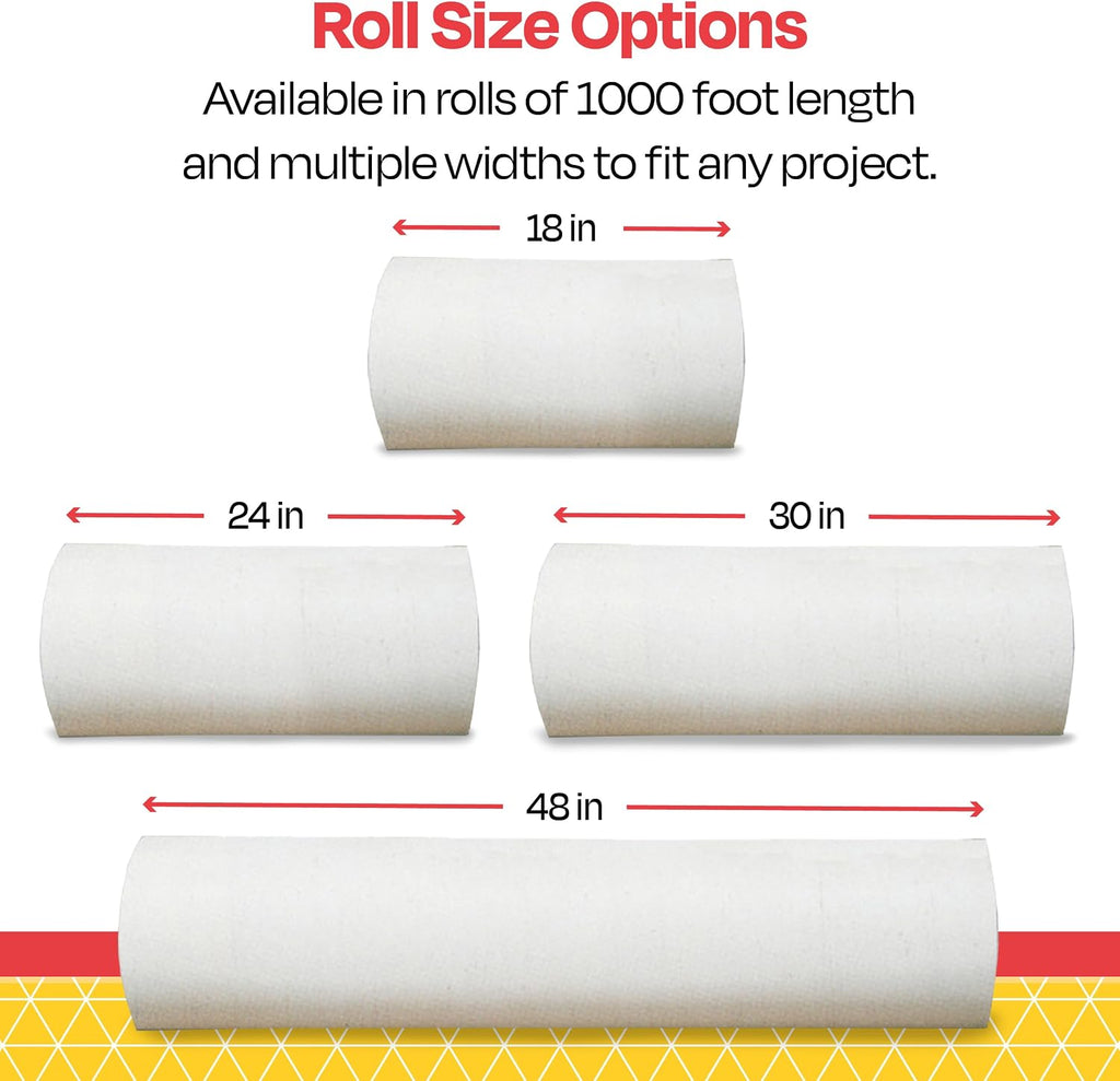 Butcher Kraft Paper Roll, 40 lb, 30 Inches x 1000 Feet, White