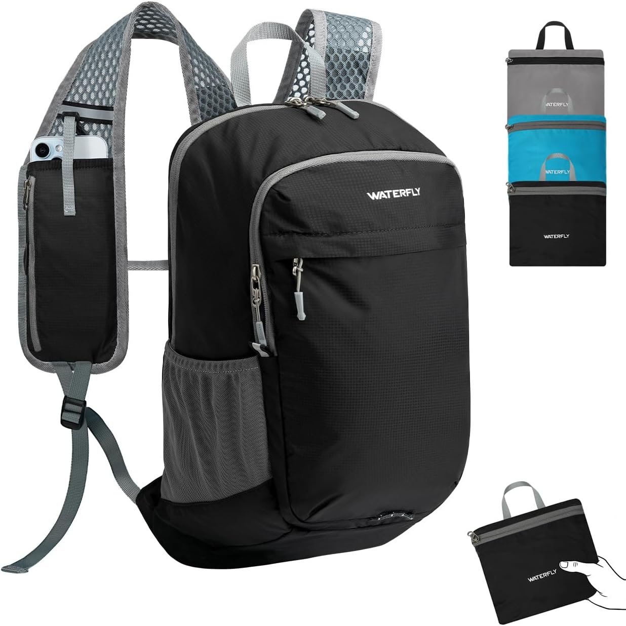 Small Packable Travel Backpack: 15L Lightweight Hiking Daypack | 0.59 lb,Water-Resistant Nylon,Breathable