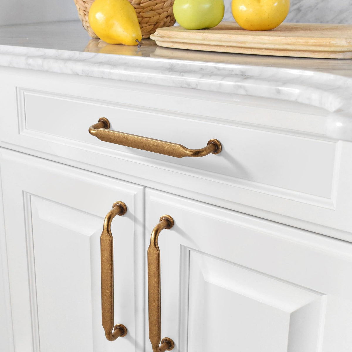 10 Pack Antique Brass Cabinet Pulls 5"