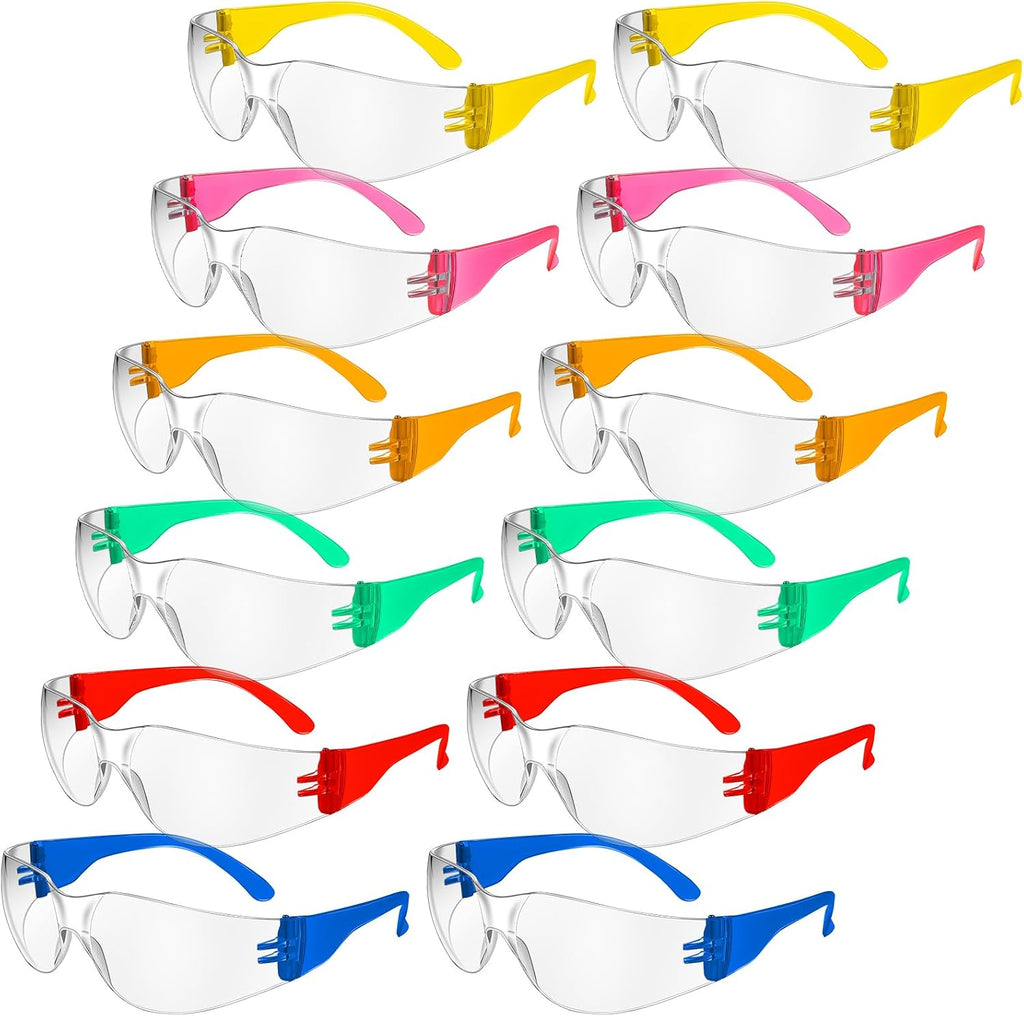 Safety Glasses Safety Goggles for Men Woman Protective Eyewear Bulk with Scratch Impact Resistant for Work(12