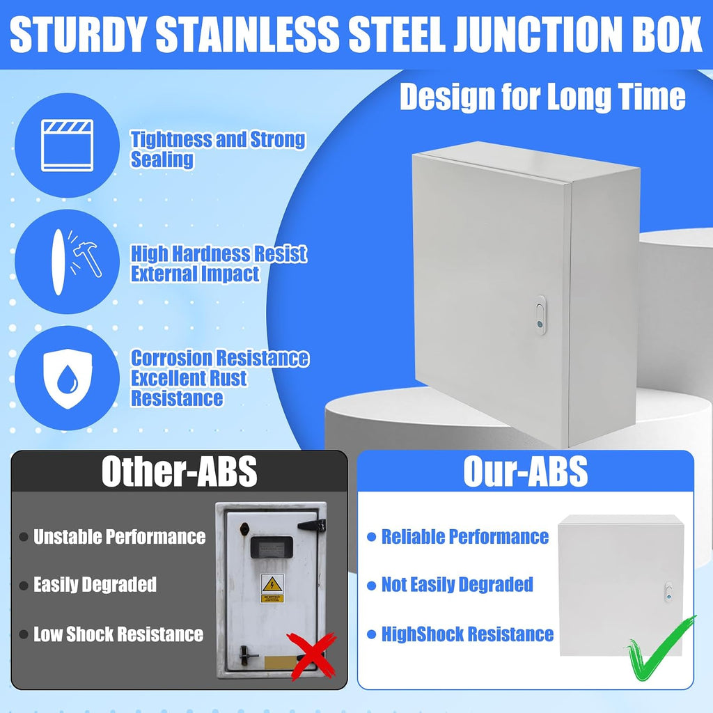 Electrical Enclosure 24" x 20" x 8" Steel Electrical Junction Box